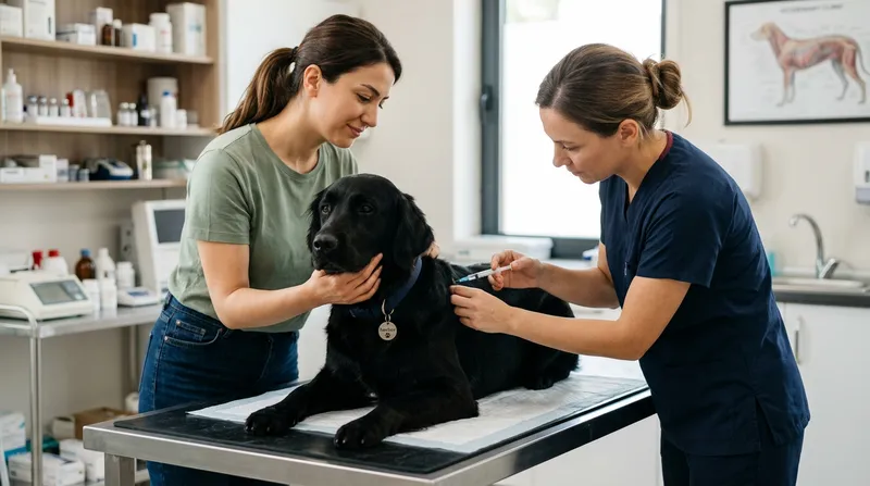 Yetişkin köpek veteriner kontrolü