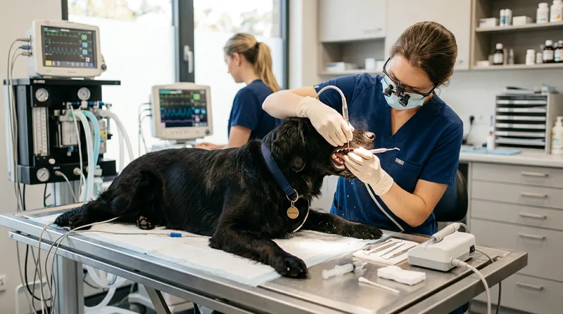 Veterinerde köpek diş temizliği