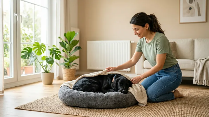 Kışın köpek için ev düzeni