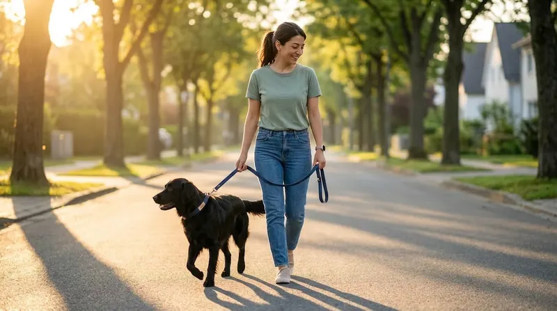 Sabah erken köpek yürüyüşü