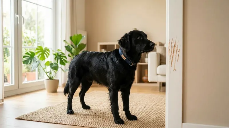 Ayrılık kaygısı belirtileri gösteren köpek