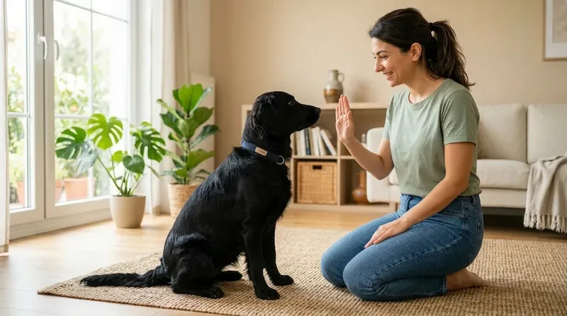 Köpeğe otur ve bekle komutu verme