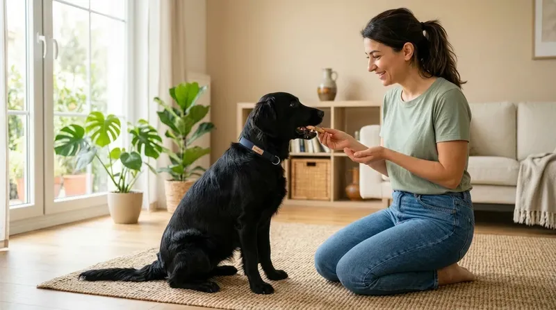 Köpeğe düşük değerli ödül mama verme