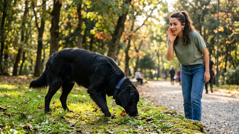 Parkta köpeğin geri çağırma zorluğu