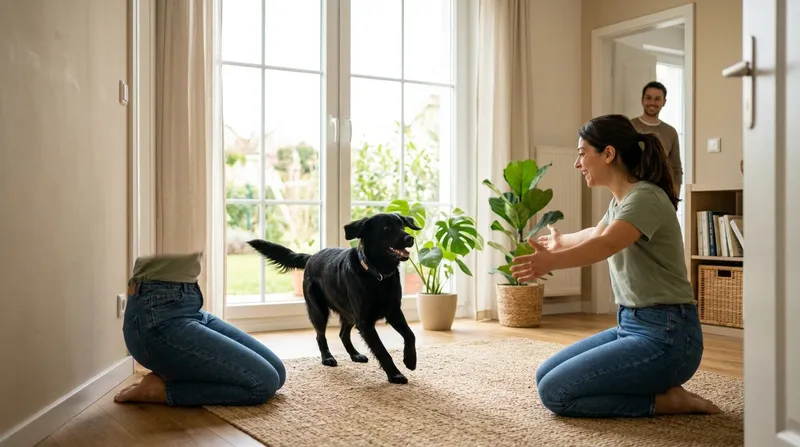 İki kişi arasında köpeği çağırma oyunu