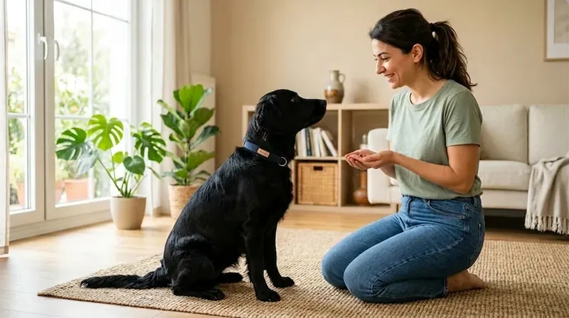 Asansörde köpek disiplini eğitimi