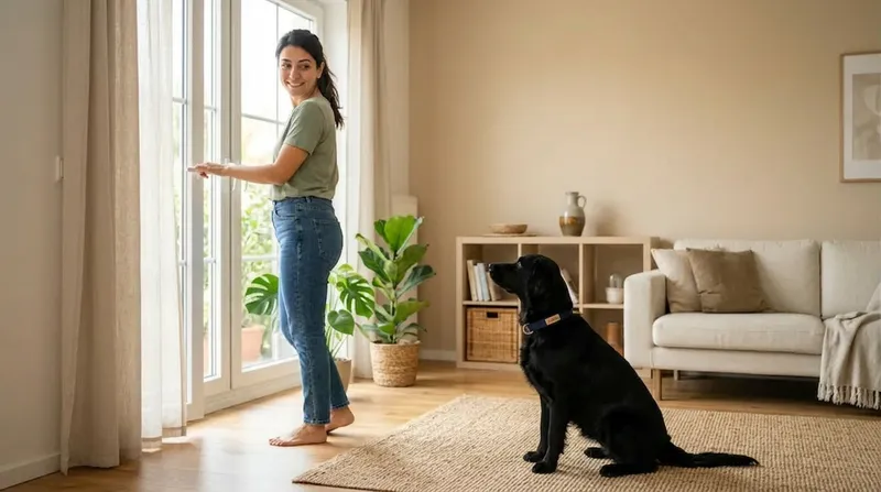 Kapı çaldığında köpekle kapı protokolü uygulaması
