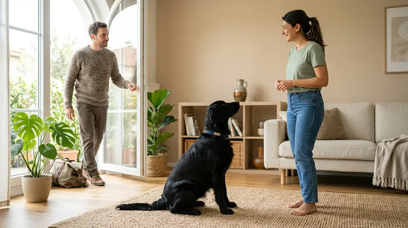 Kapı çaldığında köpeğe otur komutu verme
