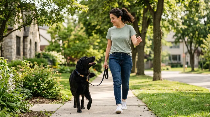 Yanımda komutuyla köpek topuk pozisyonunda yürüyor